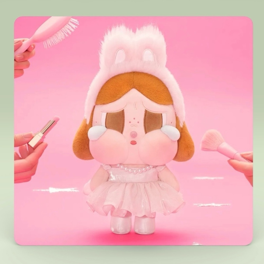 Pop Mart CRYBABY SHINY SHINY Series Plush Doll Pink NIB